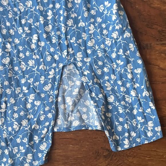 Reformation Marlowe Blue and White Floral Dress, size L - Picture 5 of 8